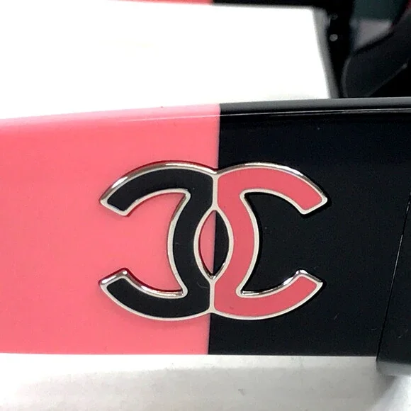 Chanel Sunglasses 5524-A c.535/S4 Black Pink Asian Fit Frames with Gray Lenses - Picture 6 of 13